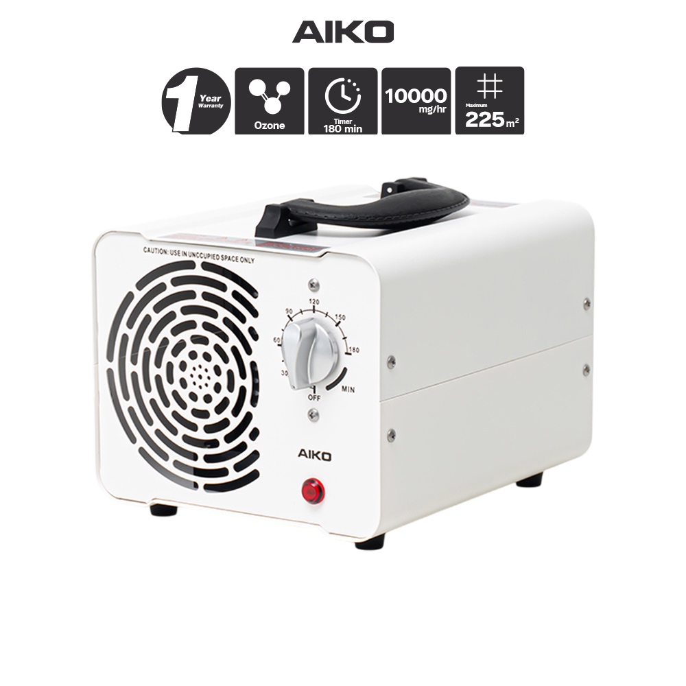 AIKO G-10000F เครื่องผลิตโอโซน 10000 mg ฆ่าเชื้อโรคในอากาศ พื้นที่ 225 ตรม. กำจัดกลิ่น ฆ่าเชื้อโรค