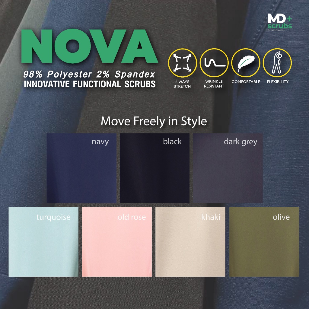 (ไม่ปักชื่อ) MD Scrubs plus ชุดสครับผู้ชาย รุ่น NOVA (ชุด รูปที่ 7