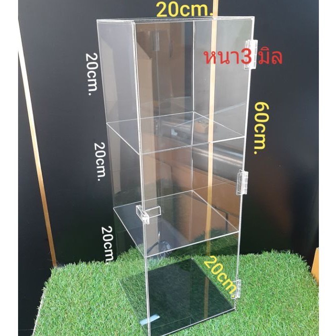 🔥 ตู้โชว์สินค้าอะคริลิค60×20×20ซม ตู้โชว์โมเดล ตู้ใส่ของ