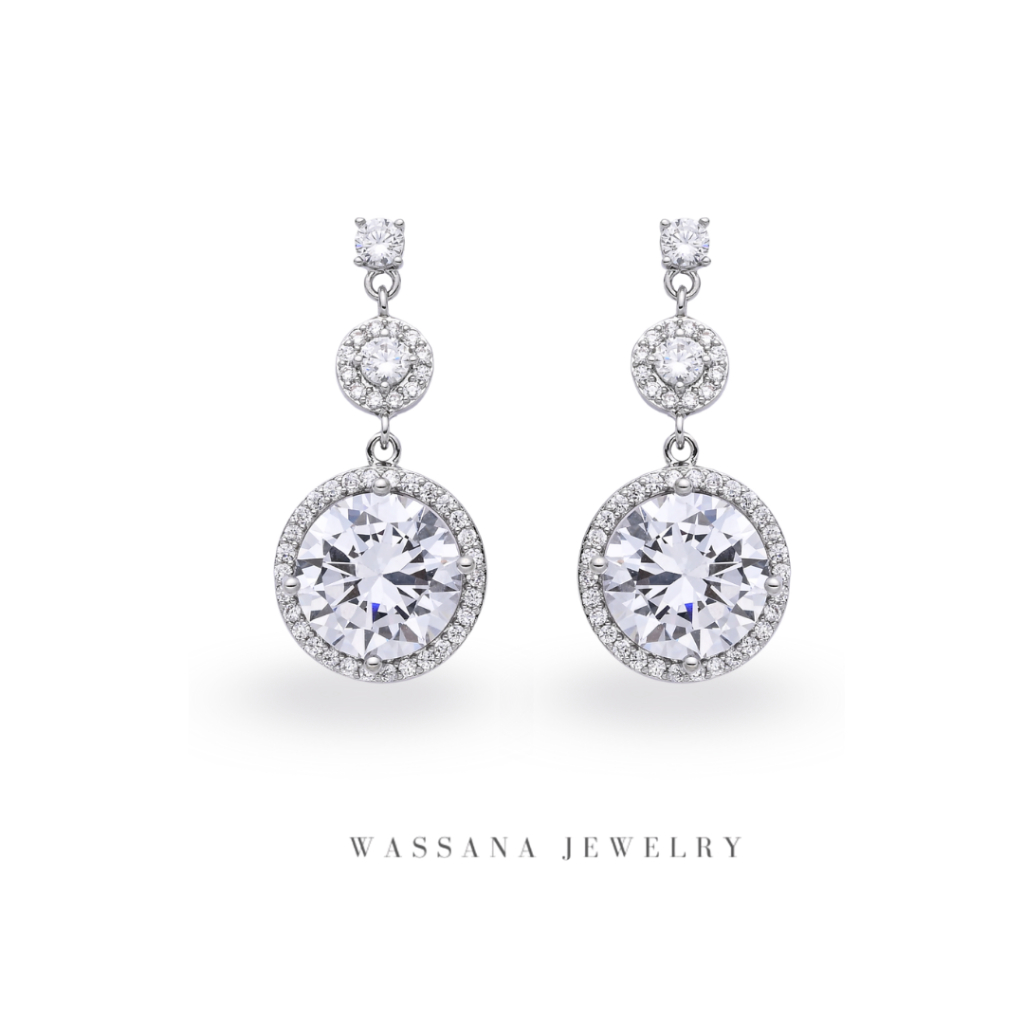 wassana.jewelry ต่างหูเจ้าสาวรุ่น Halo Grace