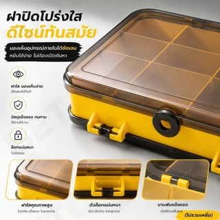 A87-[สายลุยต้องมี] กล่องเก็บเหยื่อปลอมดีไซน์ 2 ฝั่ง พกพาสะดวก จัดระเบียบง่าย วัสดุ PVC อย่างดีทนแรงกระแทก พร้อมส่งไทย