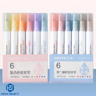 1 ชุด 6 สี ปากกามาร์ค ชุดปากกามาร์คเกอร์ ไฮไลต์ ภาพวาด ปากกา นักเรียน การเรียนรู้ ปากกามาร์คเกอร์