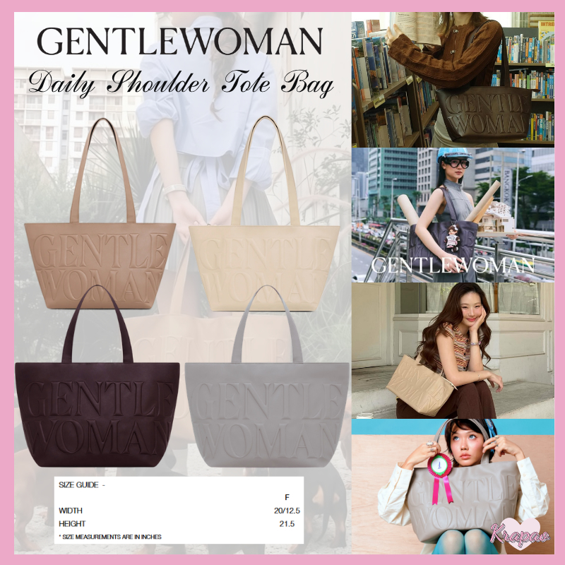 (**พร้อมส่ง)🔔แท้🔥Gentlewoman Daily Tote Bag/Daily Shoulder Bag Official Gentlewoman กระเป๋า กระเป๋าหนัง ไซส์ L/M