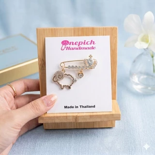 เข็มกลัดปีมะแม พินเพชรพรีเมียม เข็มเล็กชุดไม่พรุน by OnepichHandmade MadeinThailand