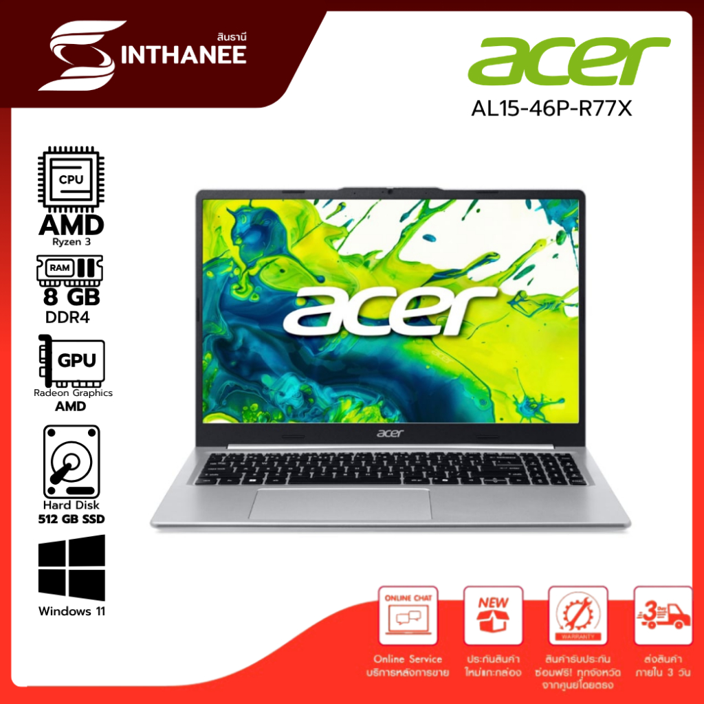 Sinthanee โน๊ตบุ๊ค Acer Aspire Lite 15 AL15-46P-R77X