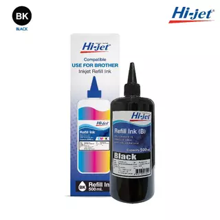 Hi-jet หมึกเติม Inkjet Refill Ink สำหรับแบรนด์ Brother (บราเธอร์) 500 ml. (เลือกสีได้) หมึกเติมเกรดพรีเมียม