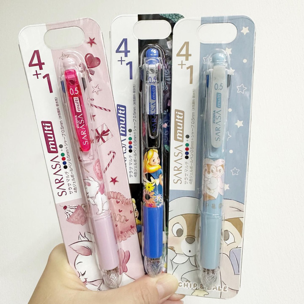 ***อัพเดตคอลใหม่*** ปากกาเจล Sarasa Multi 4+1 ลาย Disney Store Japan