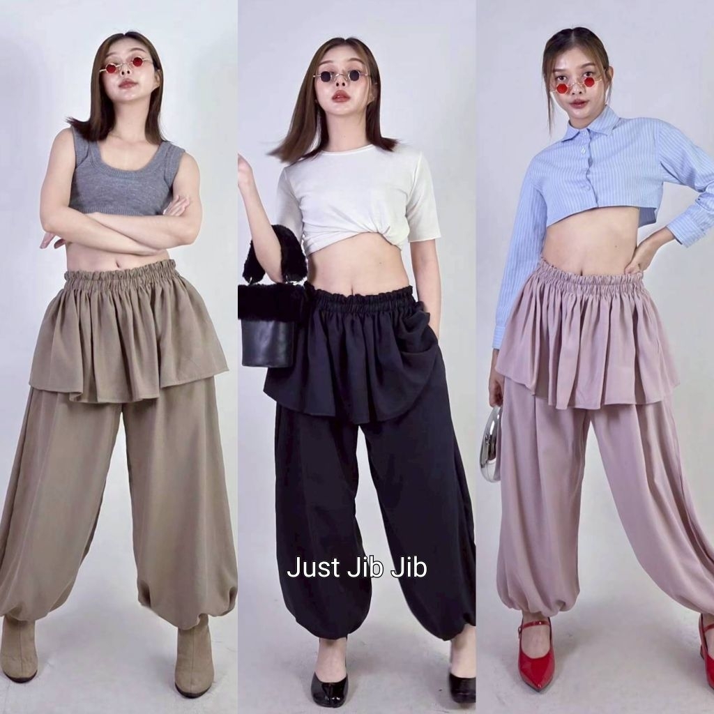 กางเกงจินนี่ แต่งระบาย Ruffles Genie Pants