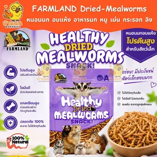 Farmland Healthy Dried Mealworms Snack 80g หนอนนก หนอนอบแห้ง อาหารหนู นก นกแก้ว