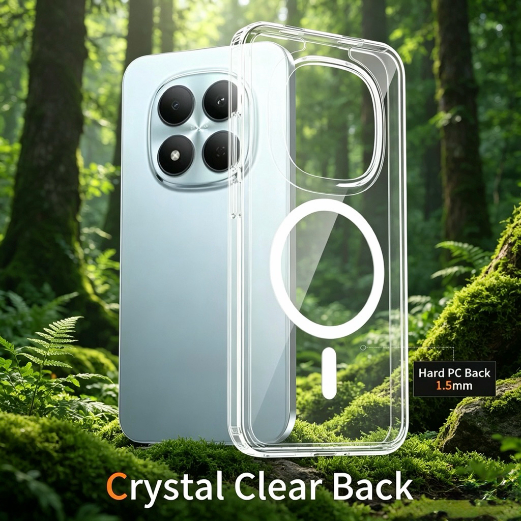 เคสใส แม่เหล็ก ชาร์จได้ สำหรับ Xiaomi Redmi Note15 Note15Pro Plus / Poco M8 M8Pro ชาร์จไร้สาย