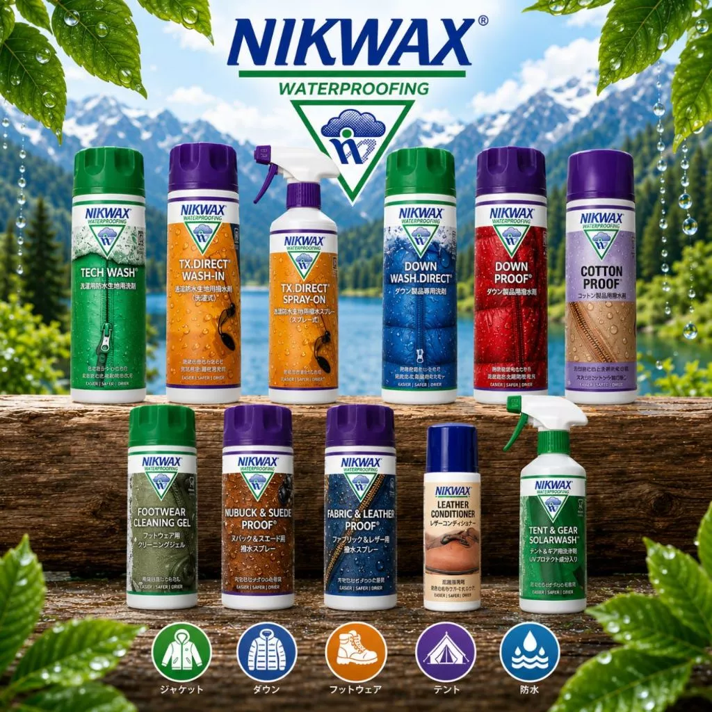 NIKWAX น้ำยาดูแลอุปกรณ์ Outdoor น้ำยาซัก น้ำยากันน้ำ ดูแลรองเท้า เสื้อผ้า เต็นท์ และอุปกรณ์ เลือกแบบได้