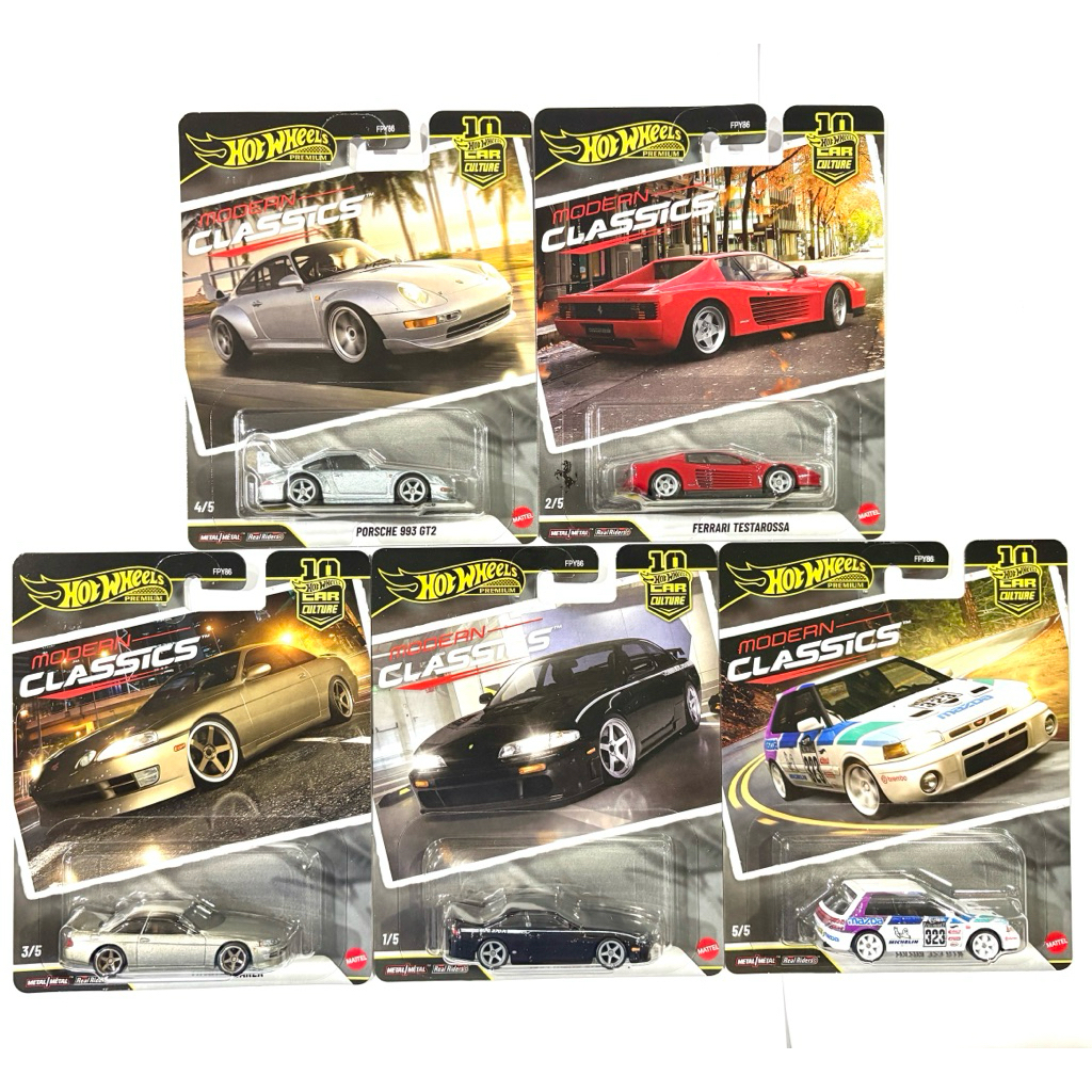 Hot Wheels | FERRARI TESTAROSSA | PORSCHE 993 GT2 | TOYOTA SOARER | 1994 NISMO 270R(S14) | MAZDA 323 GTR |🛞เป็นล้อยาง