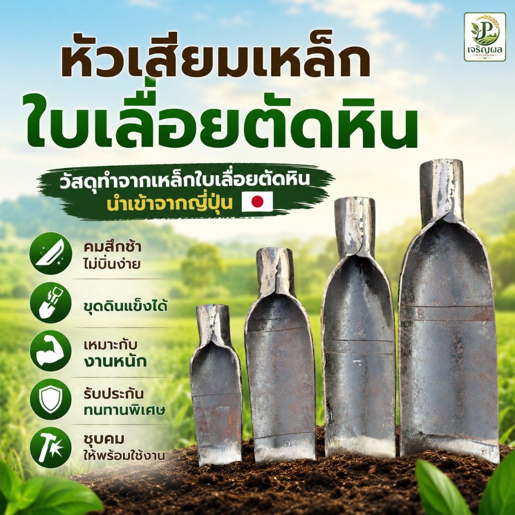 หัวเสียมเหล็กแหนบ หัวเสียมขุดดิน โรงงานผลิตเอง