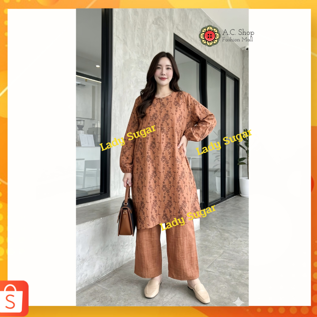 📌 เสื้อ+กางเกง ผ้าpoppy  📌 ทรงหลวม อกเล็กอกใหญ่ใส่ได้ (ขึ้นอยู่กับความชอบของแต่ละคน)  📌 งานผ้านิ่ม หรู ใส่แล้วไม่ร้อน ใส