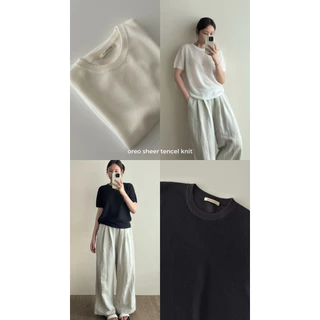 FADTHINGS : Oreo sheer tencel knit 🥛🍪