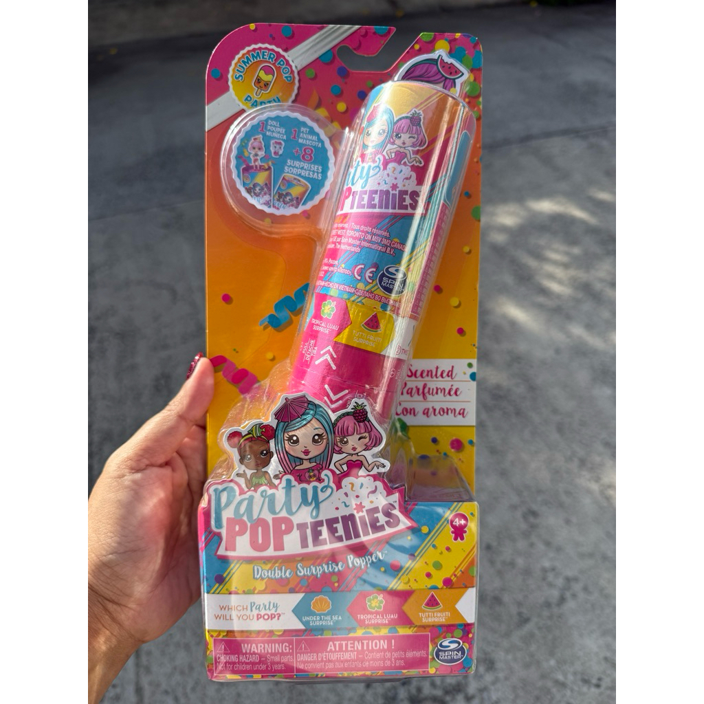 Party Popteenies - Double Surprise Popper, with Confetti, Collectible Mini Doll & Accessories