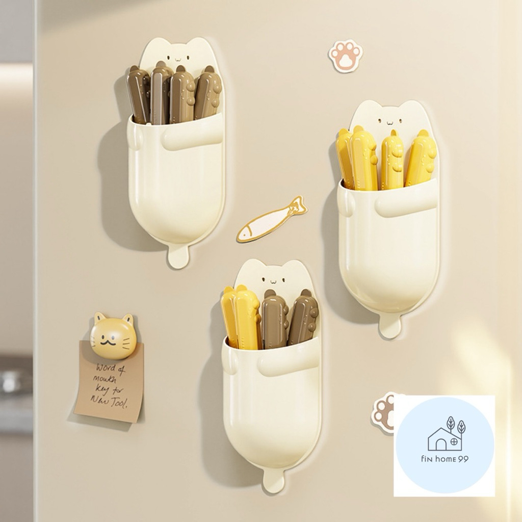 🧸ที่หนีบถุง4ชิ้น/กล่อง+แม่เหล็กติดตู้เย็น คลิปปิดถุง คลิปหนีบถุงขนม  ที่ปิดปากถุง ถนอมอาหาร