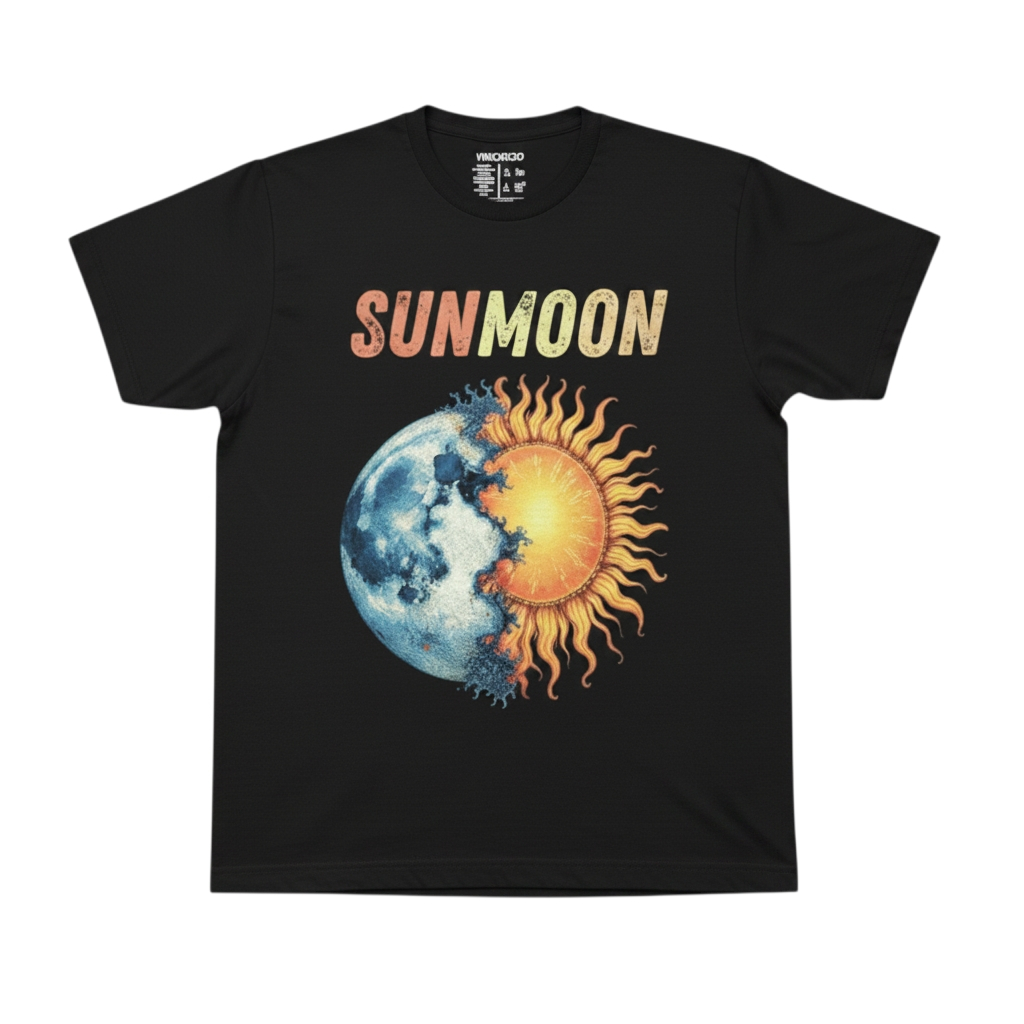 VINCENZO SUN&MOON สีดำ ผ้า cotton  premium no.30