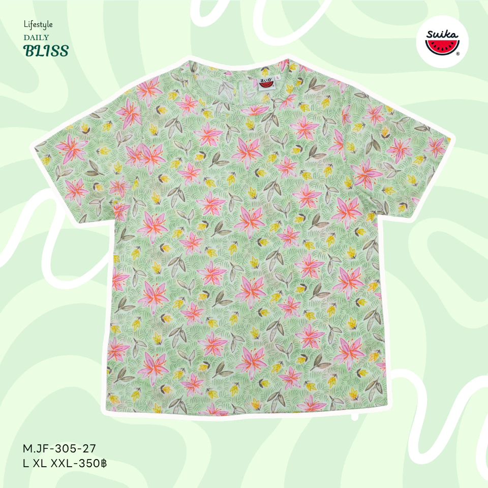 เสื้อแตงโม SUIKA คอจีนแขนสั้น ติดกระดุมหลัง M.JF-138 305 thumbnail 4