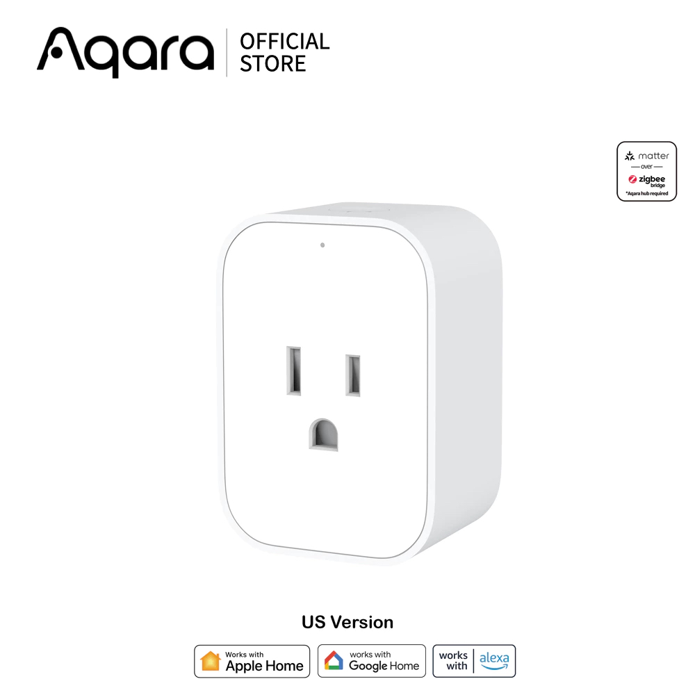 Aqara Smart Plug (US) กล่องชำรุด ปลั๊กอัจฉริยะควบคุมระยะไกล วัดพลังงาน รองรับ Zigbee 3.0
