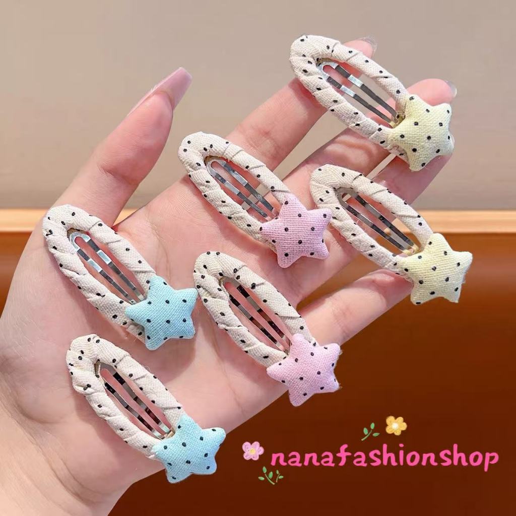 ืnana*z086*กิ๊บติดผมลูกดาวลายจุด งานสไตล์เกาหลี แพ็ต2ชิ้น พร้อมส่งที่ไทย