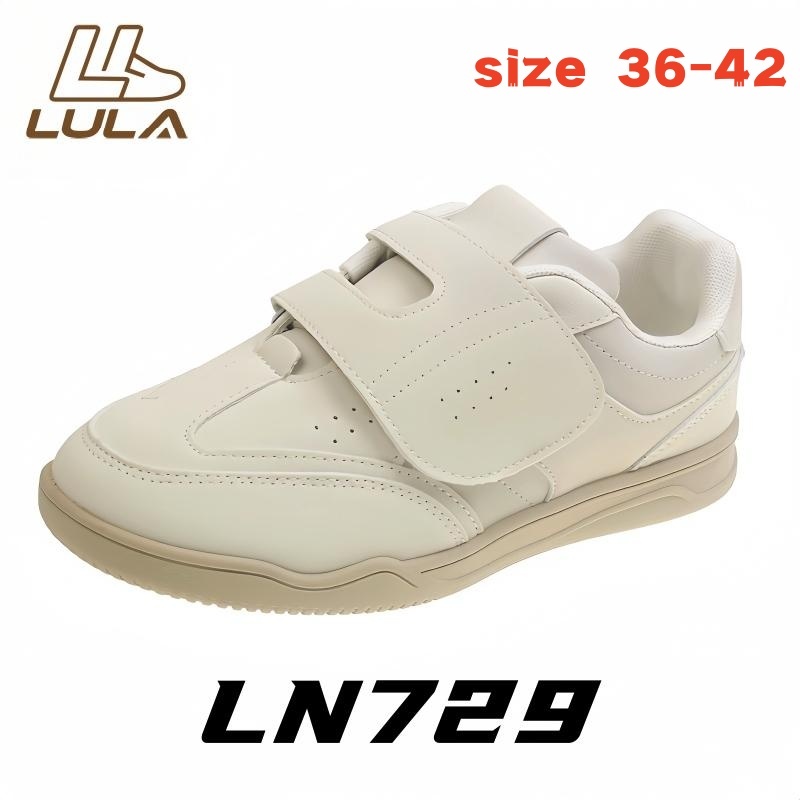 [LN729] รองเท้าลำลองผู้หญิง PU  สวมใส่สบาย มีสไตล์ ไม่ลื่น สวมใส่ง่าย รองเท้านักเรียน  ไซส์ 36-42