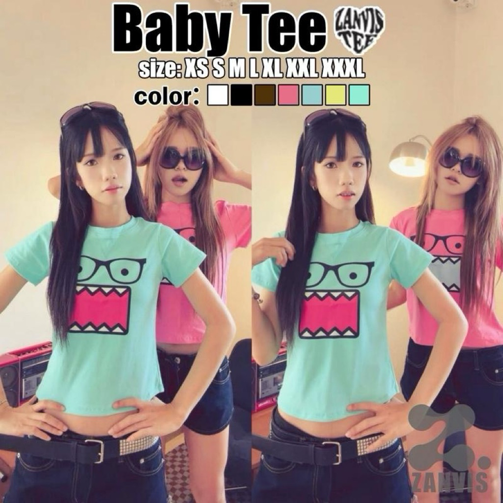 (Zanvistee)Baby tee 7 size สกรีนลาย ทรงสวย เก็บทรงดูผอม ผ้าคอตตอลยูนิ เนื้อนุ่ม ใส่สบาย ยืดได้เยอะ