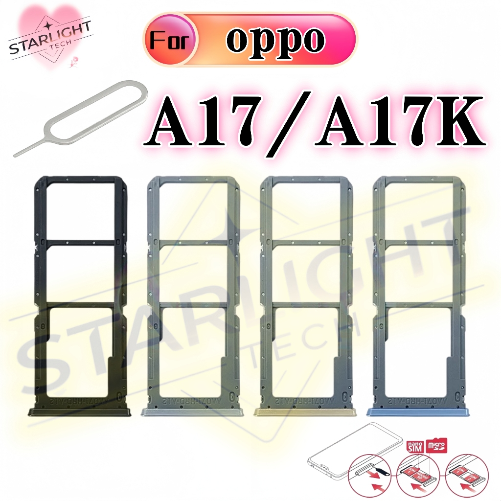 ถาดใส่ซิมการ์ด OPPO A17 A17K CPH2269 CPH227 ถาดซิม SIM Card Holder Tray OPPO A17 A17k