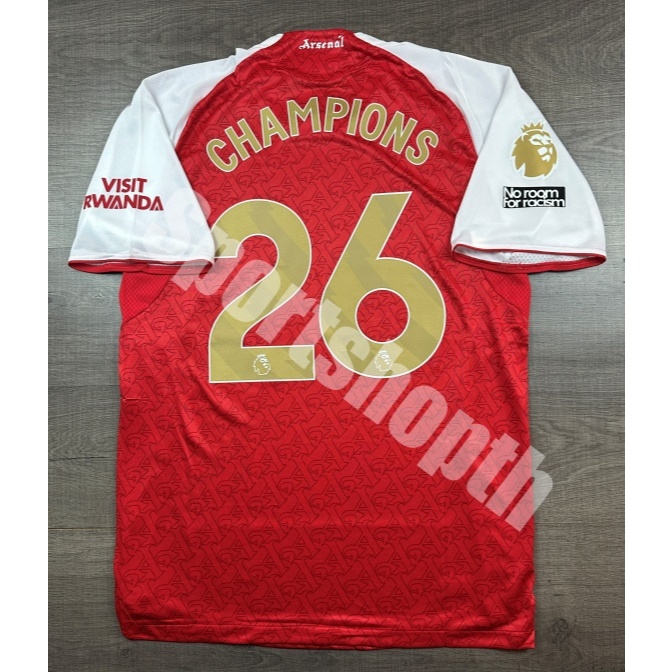 PLAYER - เสื้อฟุตบอล oาร์lซn่อล Home 2025/26 เบอร์ 26 CHAMPIONS อาร์มทอง