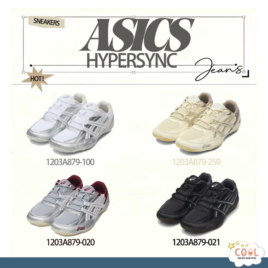 🐾 สินค้าแท้ขายดี🌈ASI รองเท้าผ้าใบ Unisex Hypersync 1203A879-100/1203A879-250/1203A879-020/1203A879-0