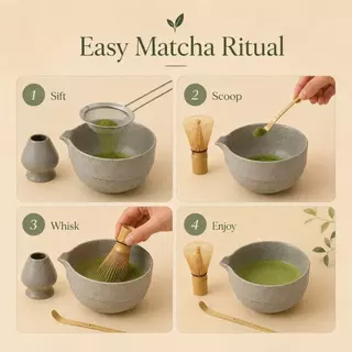 SunYoung ชามมัทฉะญี่ปุ่น 5 ชิ้น Matcha Bowl Set ถ้วยชงมัทฉะมีปาก แปรงชงชา ของขวัญพรีเมียม