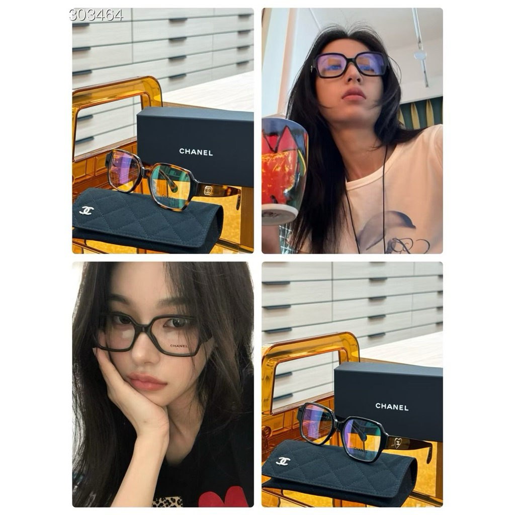 กรอบแว่นตาแฟชั่น CH3438 , CH3467 สไตล์เกาหลี คุณภาพสูง ทรงเหลี่ยม เซทเต็ม งานพรีเมี่ยม100%