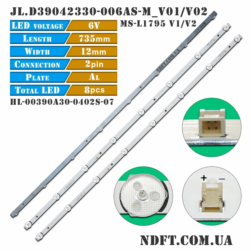 หลอดไฟ LED BACKLIGHT Prisma pro 43TVรุ่น ELE-4302ST (หลอดไฟ LED 3V)