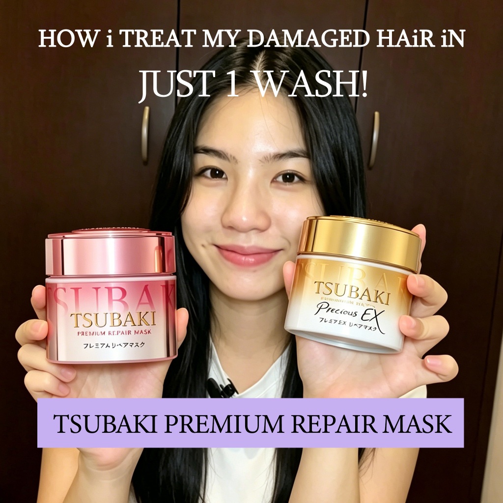 🚚พร้อมส่ง (ญี่ปุ่นแท้ 💯%) 🎌TSUBAKI PREMIUM EX REPAIR MARK ทรีทเม้นต์บำรุงเส้นผมตัวดังจากญี่ปุ่น