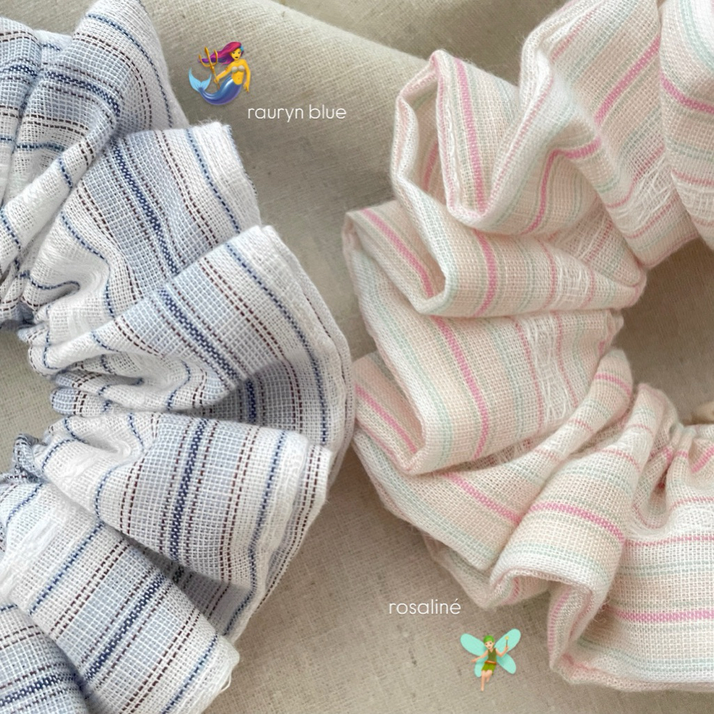 new rubylyn 🍈 rauryn blue/ rosaliné /cherry rouge hair claw clip with scrunchies —ยางรัดผม กิ๊บหนีผม