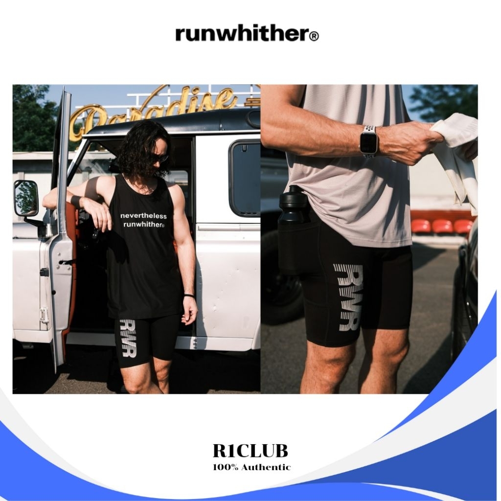 [พรีออเดอร์] กางเกงวิ่ง (Runwhither) RWR Half Tights Black [แท้100%]