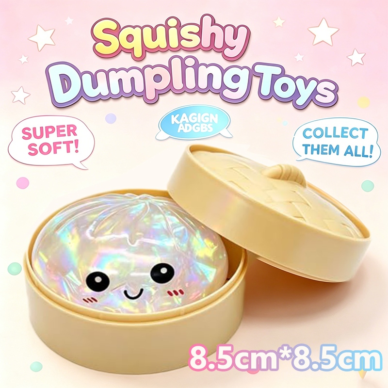 Glitter Dumpling  Squishy Toys 8.5CM-สกุชชี่น่ารั ของเล่นคลายเครียด