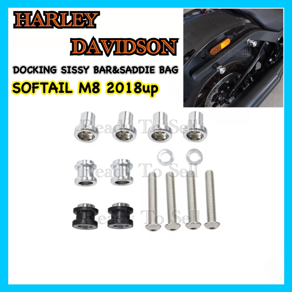 DockingยึดSissy Bar & Saddiebag Softail M8 2018-2026 Harley Davidson FLFB FLHC FXST FXBB FXLRST FXBR FXFB FLSBวิน