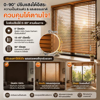 【พร้อมส่ง】มู่ลี่หน้าต่าง PVC รุ่นใหม่ 2026 มู่ลี่ไวนิลกันแดด หรี่แสงได้ ระบายอากาศดี ติดตั้งเองง่าย แต่งบ้านสวย