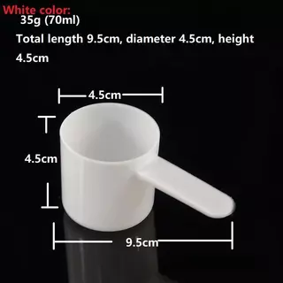 ช้อนตวงพลาสติก 35กรัม ใส ก้นแบน ขนาด 70mL.- 35g/70mL Plastic measuring spoon Flat-Bottomed