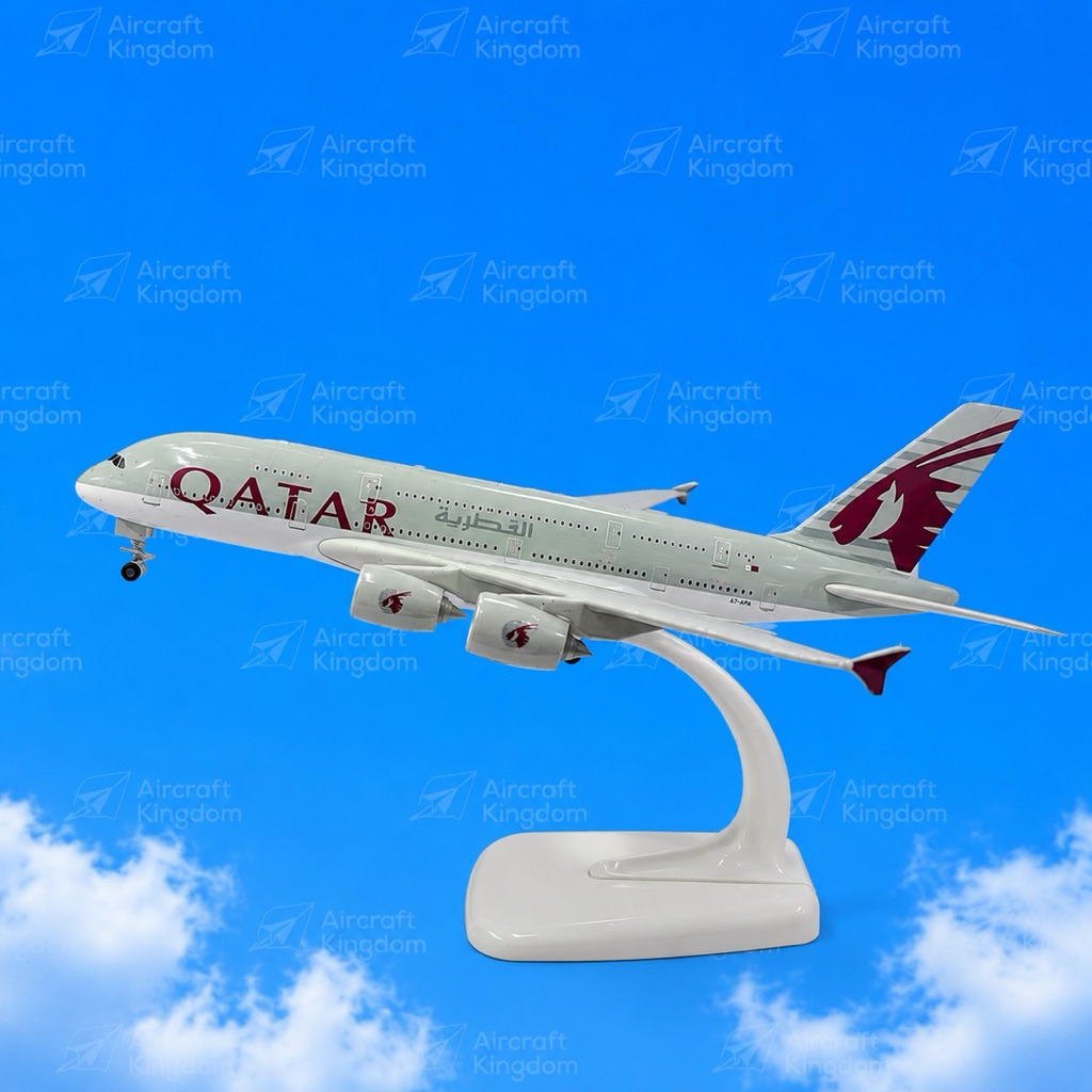 โมเดลเครื่องบิน Qatar Airways A380 ทะเบียน A7-APC