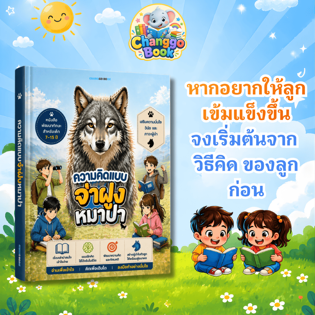 หนังสือ ความคิดแบบจ่าฝูงหมาป่า | หนังสือเสริมสร้างความเข้มแข็งในตัวเองและพัฒนาความคิดแบบผู้นำสำหรับเด็ก - CHANGGO BOOK