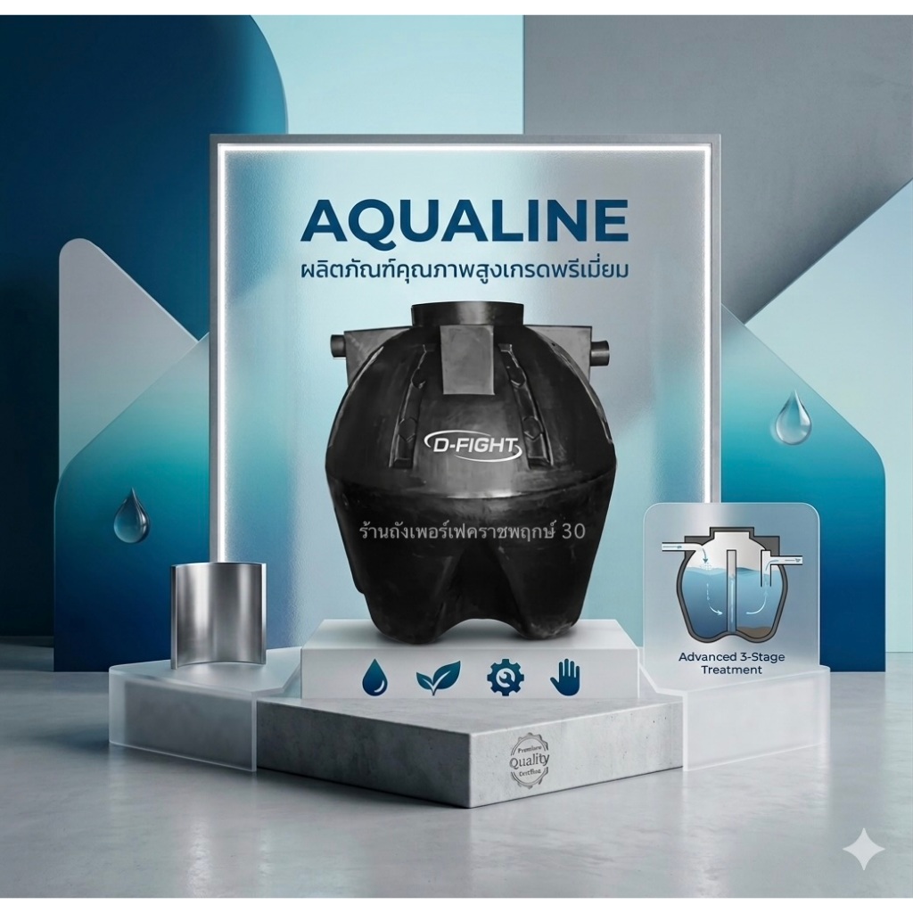 ถังบำบัดน้ำเสีย AQUALINE รุ่น D-FIGHT