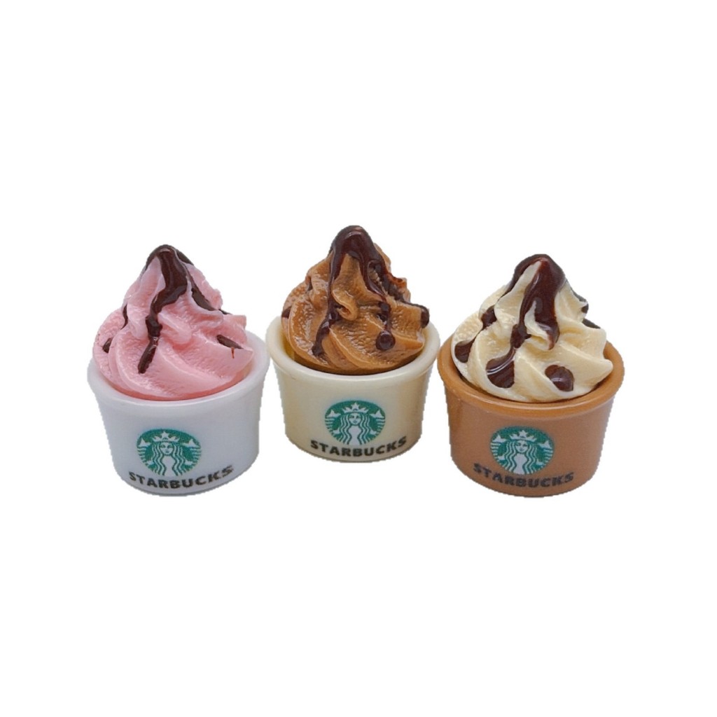 j215/3 ถ้วยไอศกรีมสตาร์ขนาดเล็กของจิ๋วจำลอง1ชิ้น