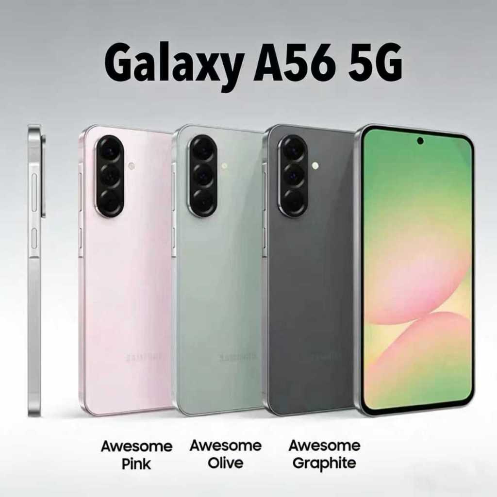 Samsung Galaxy A56 5G RAM 12GB ROM 256GB หน้าจอ Super AMOLED 120Hz กล้อง 50MP OIS แบตเตอรี่ 5000mAh
