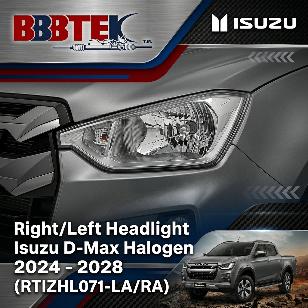 ไฟหน้าซ้าย-ขวา Auto Lamp BBBTEK (RTIZHL071-LA/RA) ฮาโลเจน Isuzu D-Max ปี 2024-2028