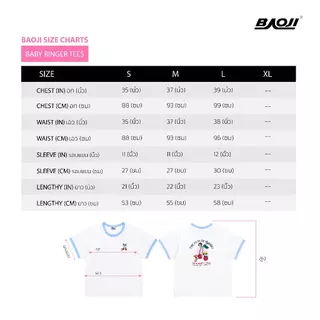 BAOJI บาโอจิ The Powerpuff Girls เสื้อยืด Baby Tees ผ้า Dry Tech แห้งไว ระบายอากาศดี มีทั้งหมด 4 ลาย