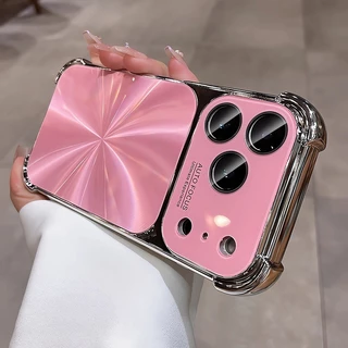 หน้าต่างบานใหญ่ ถุงลมนิรภัย ลายเลเซอร์ ชุบด้วยไฟฟ้า นุ่ม เคสโทรศัพท์ Phone Case For iPhone 17 16 15 14 13 Pro Max Plus
