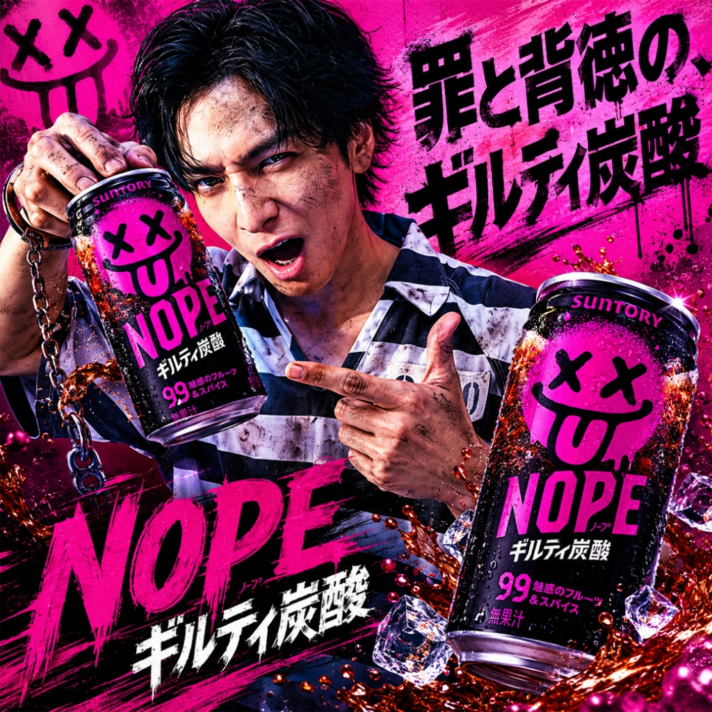 Suntory Nope Guilty Soda サントリー ノープ ギルティソーダโซดาผลไม้ผสมเครื่องเทศ340ml.