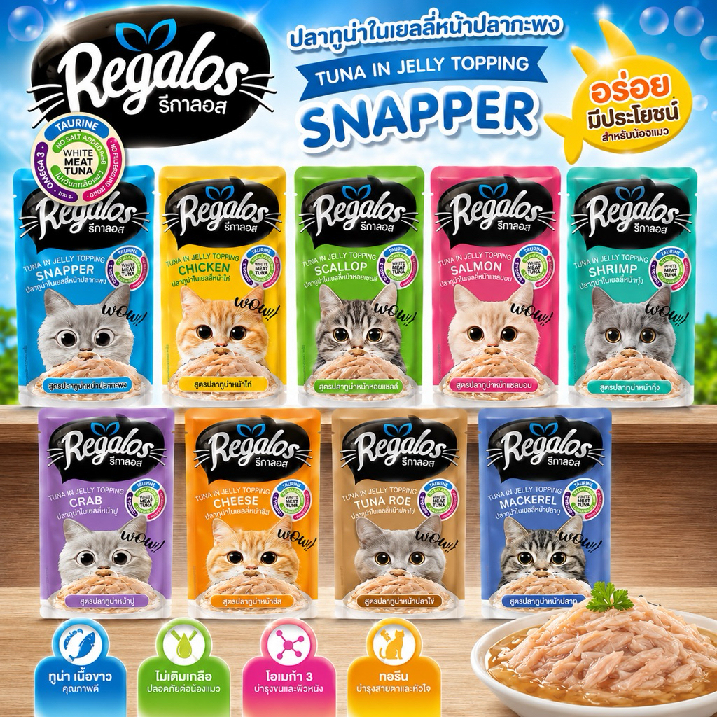 Regalos เปียกแมว 1กล่อง12ซอง
